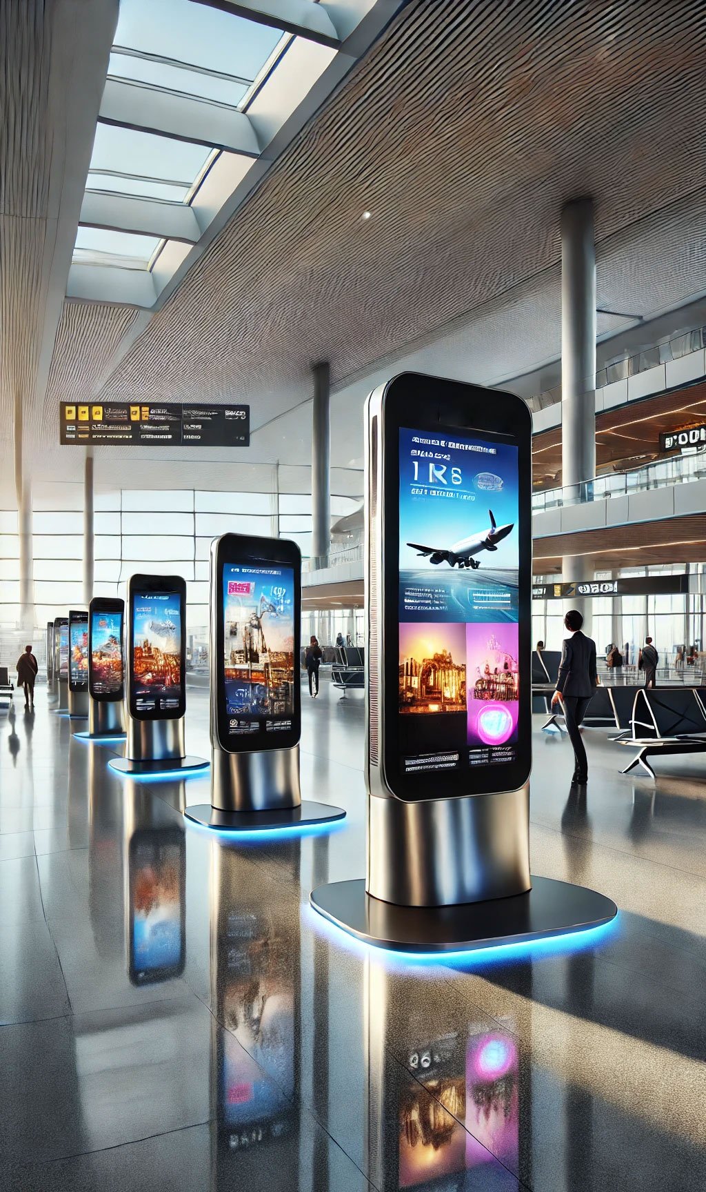 Airport kiosks promotions advertisements