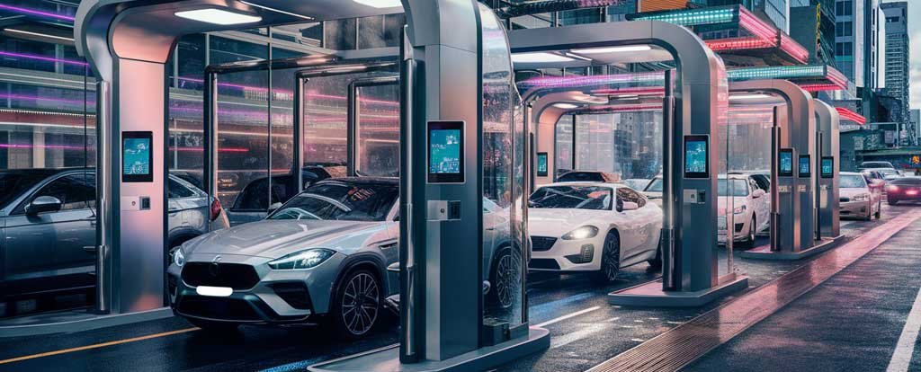 drive-thru car wash kiosk