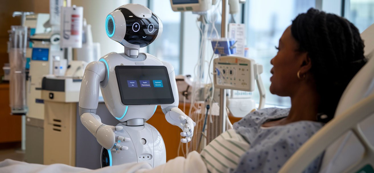 Robotic tele kiosk machine